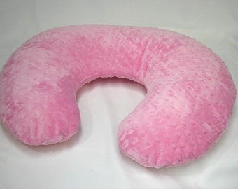 Carnation Pink Nursing Pillow Cover