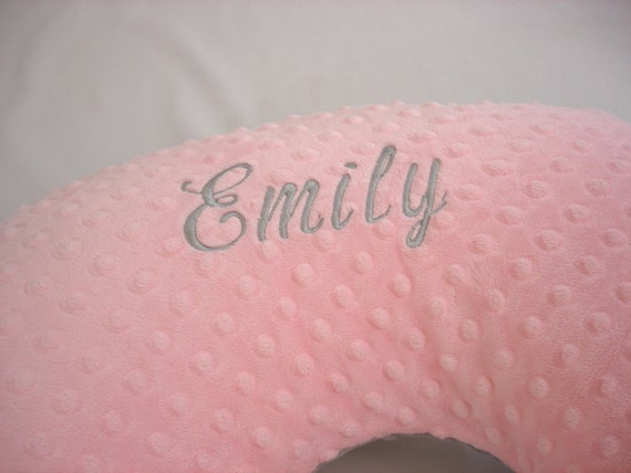 Personalized Embroidered Nursing Pillow Cover Yorn Font