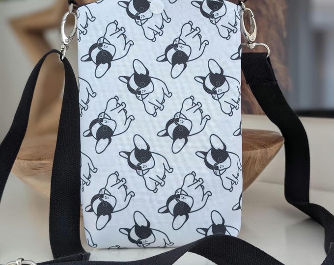 Phone case, black and white, bully dog