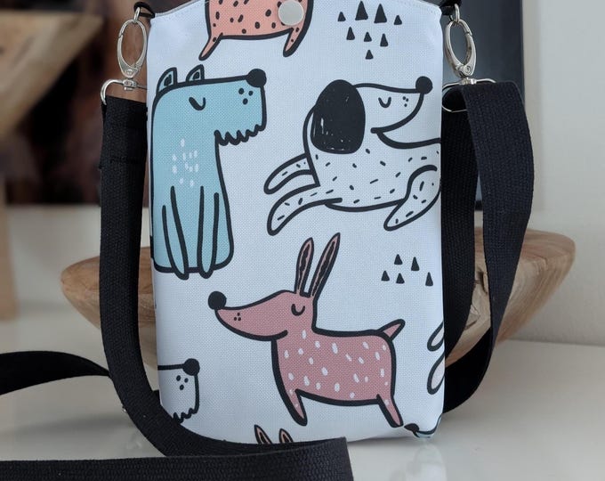 Colorful phone case, crazy dog