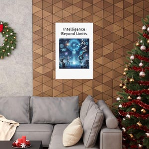 Ai Generated Design Wall Poster, Beyond Limits Poster, Vertical Matte Posters, Modern Wall Hanging Poster, Ai Wall Art