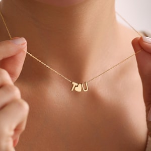Collar con inicial personalizado y corazón / Collar con corazón personalizado / Joyas delicadas con inicial / Regalo significativo para ella / Regalo de Navidad