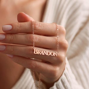 Personalisierte Namen Halskette | Benutzerdefinierte Halskette | Gold Filled Namensschmuck | Mama Halskette | Elegantes anpassbares Schmuck Geschenk