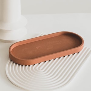 Bandeja ovalada alargada, soporte para joyas, posavasos para mesa de centro, bandeja decorativa, bandeja minimalista