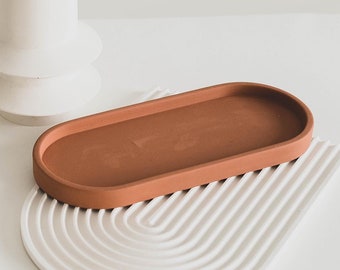 Oval tray, Jewelry holder, Coffee table tray, Decorative tray, Jewlery tray, Bathroom tray, Minimalist tray, Housewarming gift, Modern tray