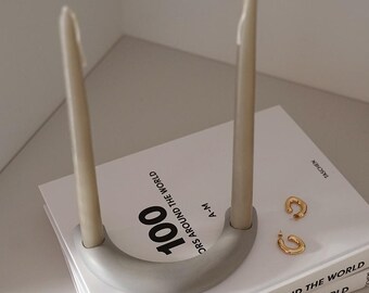 Minimalist crescent candle holder, Modern candlestick, Arch candle holder, Contemporary geometric candelabrum