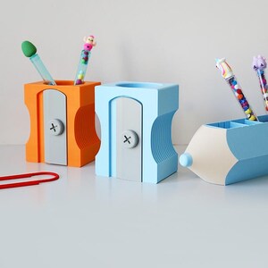 Übergroßer Bleistiftspitzer, Schreibtischorganisator, Bleistifthalter & Stiftbecher, Aufbewahrung für Schulbedarf, einzigartiges Schreibtischzubehör, lustiges Lehrergeschenk