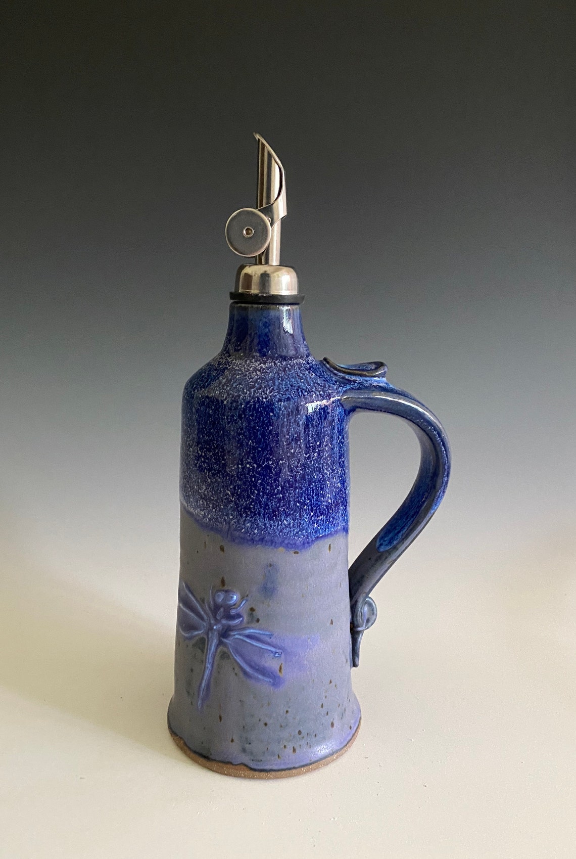 Pottery Olive Oil Cruet Handmade Olive Oil Server EVOO Etsy