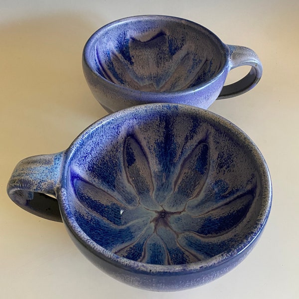 Pair of Pottery Soup Bowls; Pair of Handmade Chili Bowls