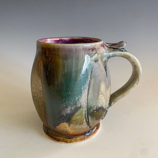 Pottery Coffee Mug; Handmade Mug; Porcelain Mug