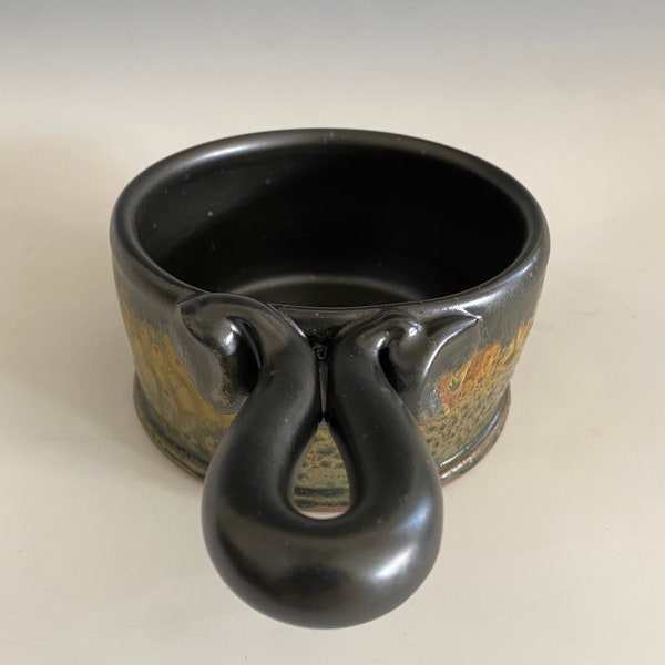 Handmade Soup Bowl; Pottery Bowls; Bowl with Handle