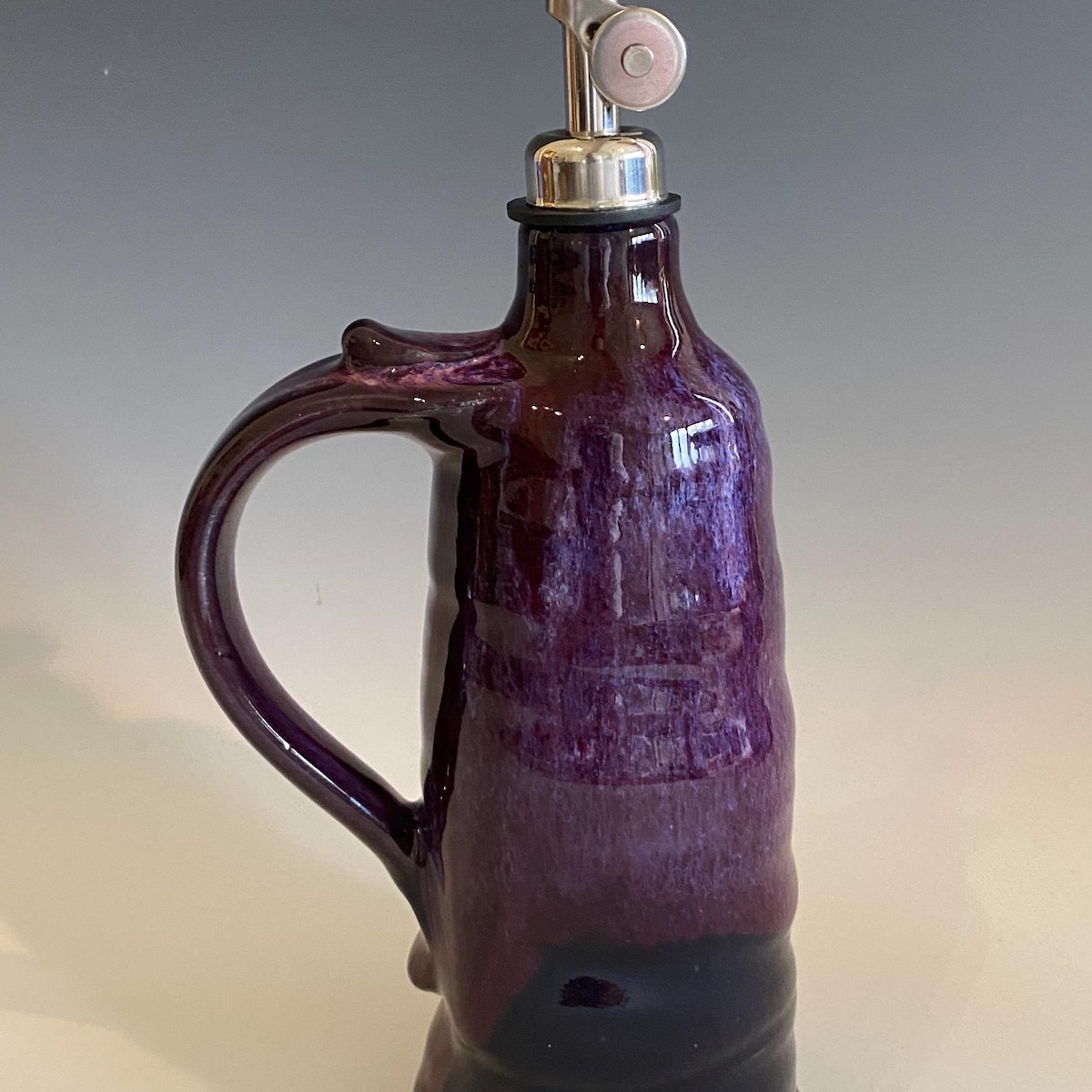 Pottery Olive Oil Cruet Handmade Oil Server EVOO Cruet - Etsy