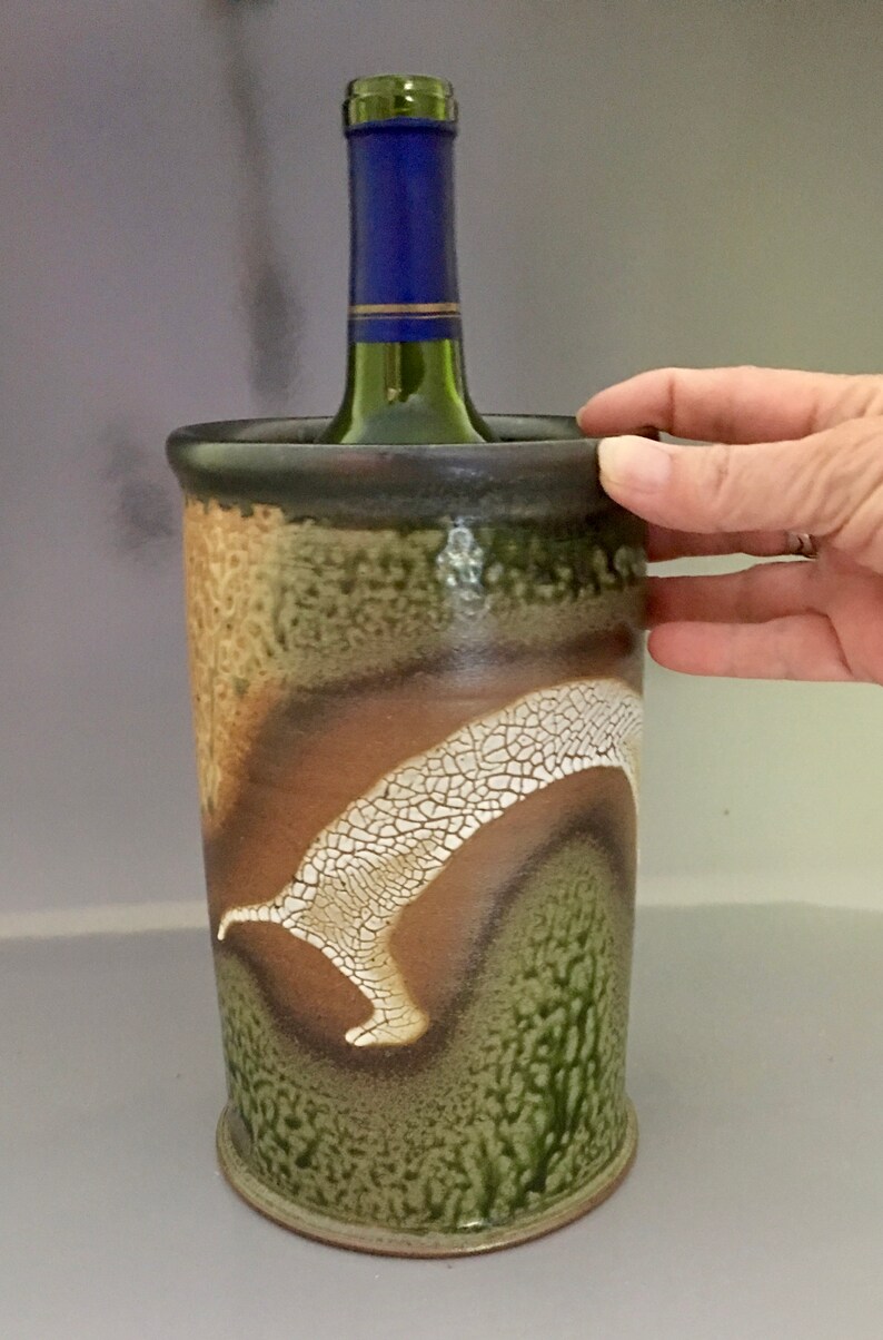 Pottery Wine Cooler Set Handmade Wine Set Etsy