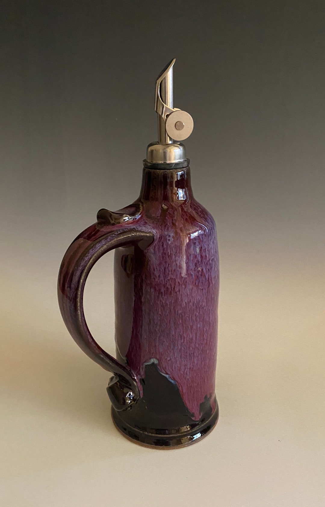 Handmade Olive Oil Cruet Pottery Oil Container EVOO Server Etsy