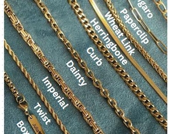 18K Gold Filled Kettenhalskette: Zierliche wasserdichte Ketten