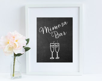 Mimosa Bar Sign- Chalkboard DIGITAL FILE 8x10 JPEG