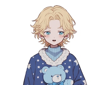 Live2d model: sleepy bear –Vtuber Model FULLY RIGGED - Ready to use!