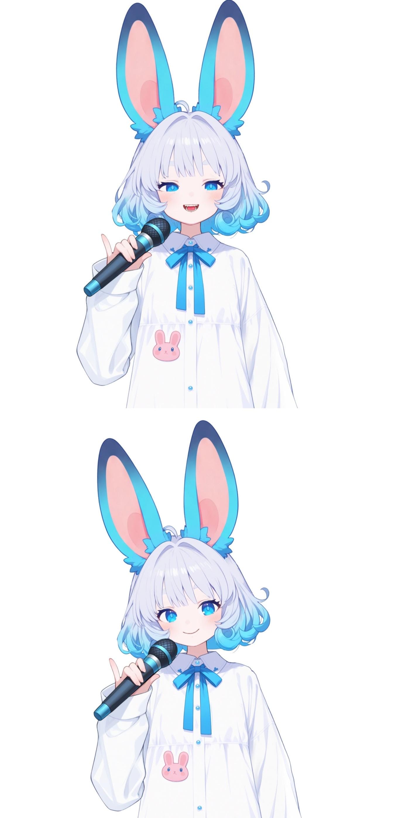 Live2d Model: Blue Hair Moon Bunny Girl – Vtuber Model FULLY RIGGED ...