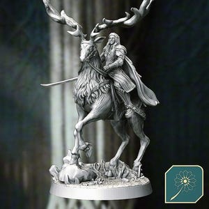 King of the Dark Wood Realm on Elk & Foot | Dandelion Miniatures | Woodland Realm | Mirkwood | mesbg | lotr | 28mm |