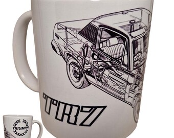 Triumph TR7 Mug - A great tribute to this classic TR7, ideal as a gift for Husband, Boyfriend, Grandad. A great present