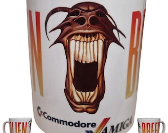 Alien Breed for the Commodore Amiga Computer mug - Retro home computer game mug gift for a dad, father, grandfather.