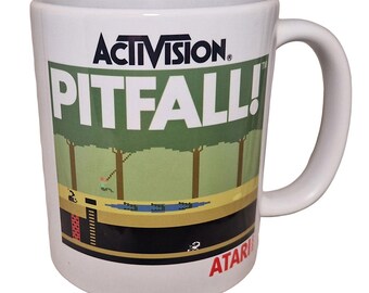 Atari Pitfall Mug - The classic game screenshot perfect mug for office or home, as a Gift for Friends, family, Birthday, or Mum or Dad
