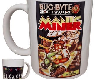 Manic Miner for ZX Spectrum - Retro mug is perfect as an office or home mug, a Gift for Friends, Gift For Colleagues, Birthday, Dad and Mum