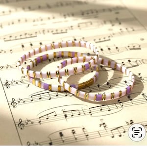 Sonata no. 5  Tila Bead Bracelet Stack • likac Pink & 24 kt Gold, quiet luxury