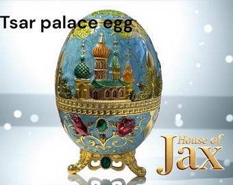 Faberge Type egg | personalised gift Russian Orthodox Egg |collectible | Russian Tsar |  Stylish | Gift For Him | gift for her House Of Jax