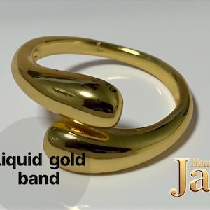 Gold Ring | Stainless Steel Ring | Waterproof | Fancy | Trendy | Boho | Bohemian | Minimalistic |liquid gold