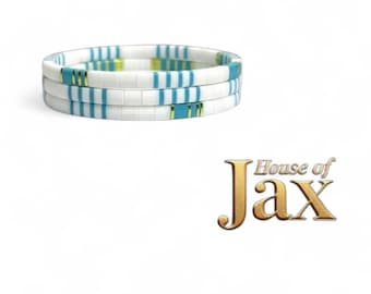 Personalized Miyuki Tila Beaded Bracelet: Japanese Seed Bead Jewelry Gift