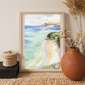 Watercolor landscape art print sheet