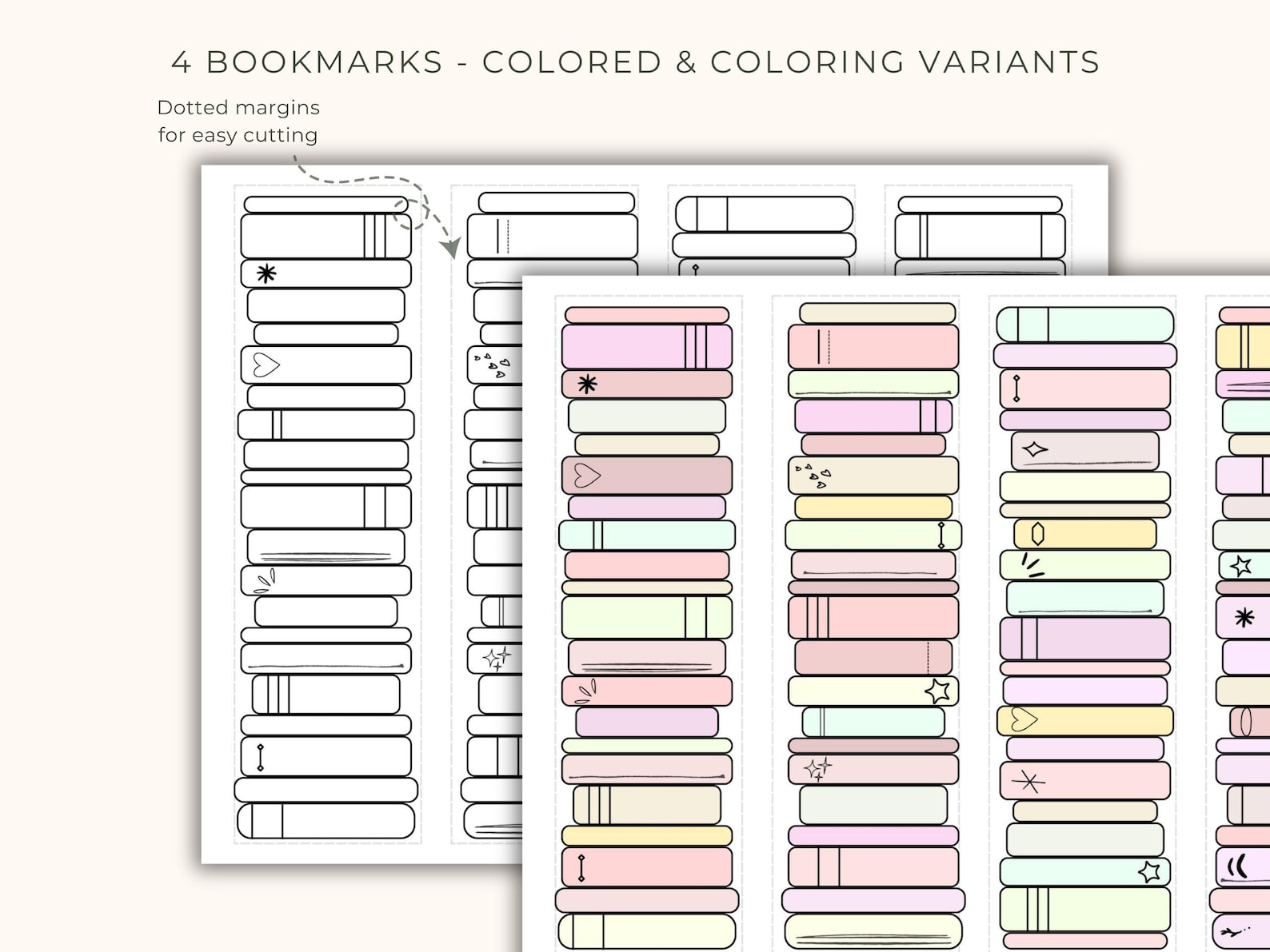 Book Reading Tracker Printable Bookmarks | 4 Designs in 1 PDF Digital ...