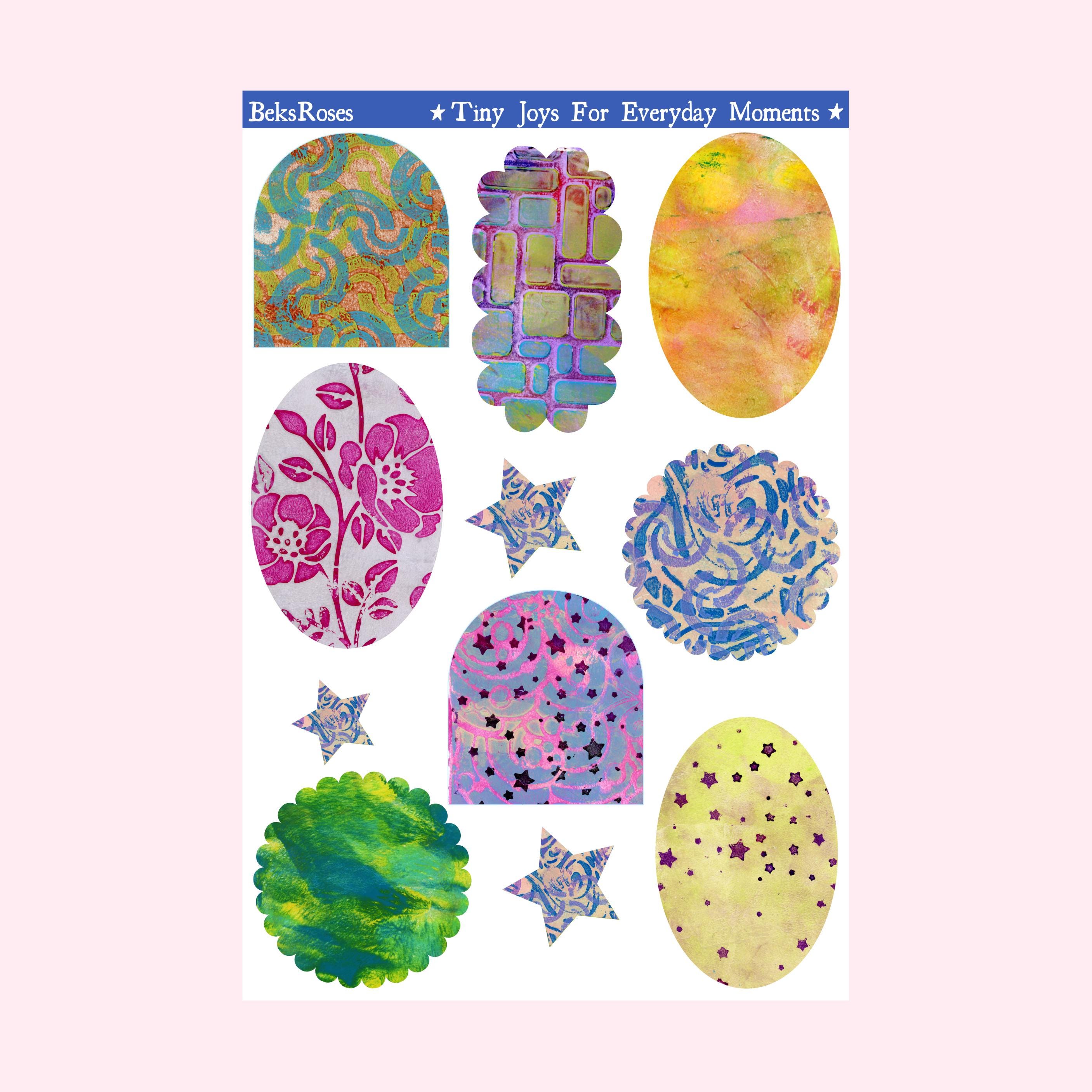 Painted Layers Sticker Sheet - Etsy