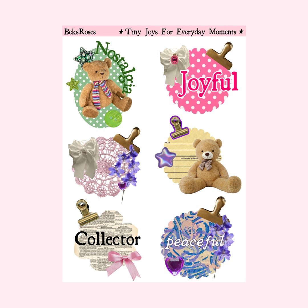 Collage Sticker Sheet - Etsy