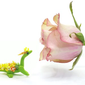 Dragon Starflower Sculpture One of a Kind OOAK Miniature