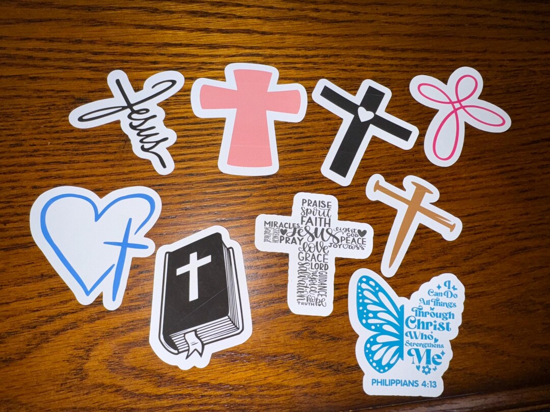 Cross and Biblical Custom Stickers ***CHOSEN AT RANDOM*** - Etsy