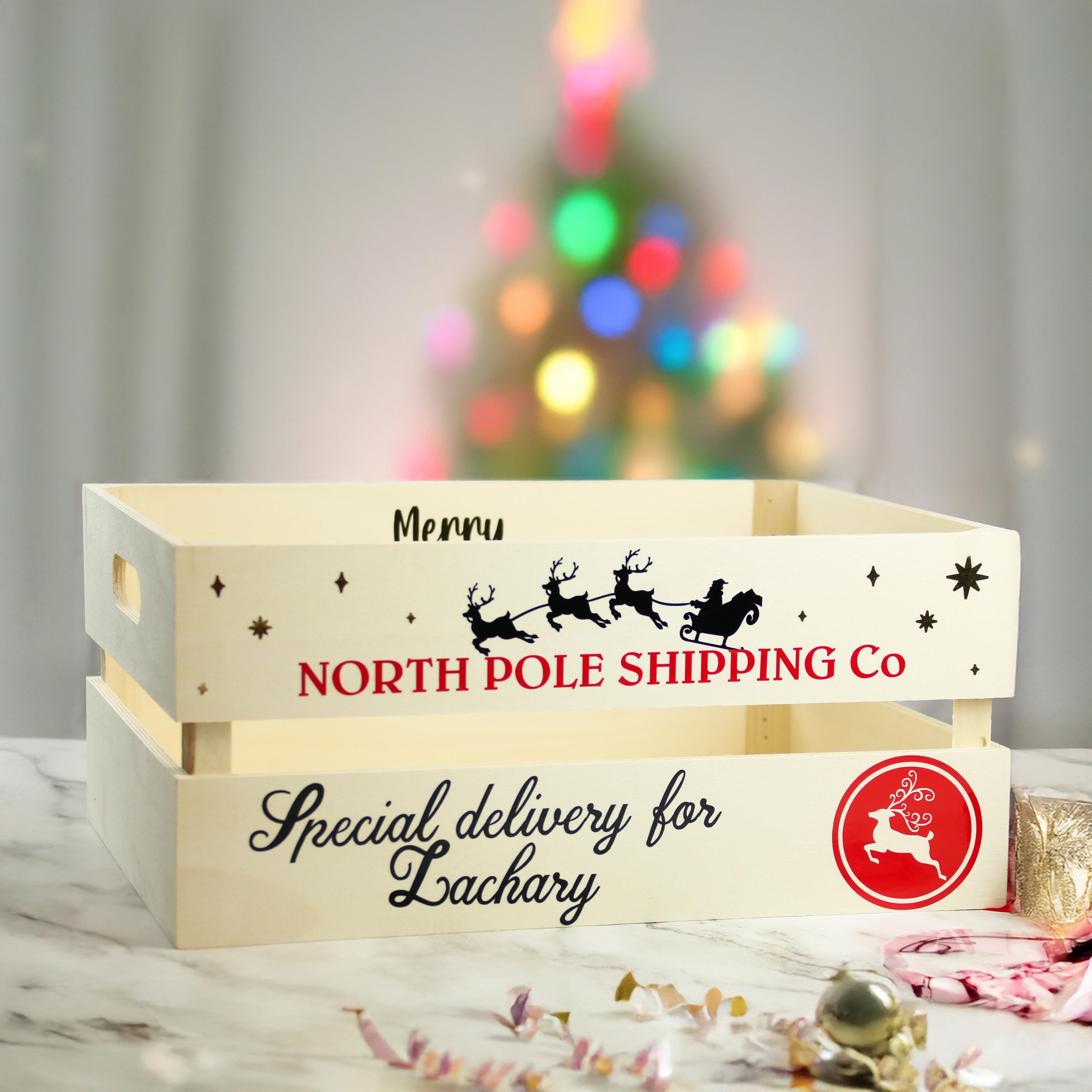 Personalised North Pole Delivery Christmas Crate