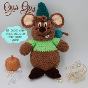 Gus Gus | Crochet Pattern | Amigurumi Crochet | Cinderella Crochet Pattern |  PDF Crochet Pattern | Crochet Plushie Pattern | Cute Crochet