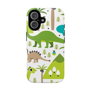 Dinosaur Phone Case, Kids Phone Cover, Tough Phone Shell, Eco-Friendly Tech Accessory, Fun Gift for Boys and Girls