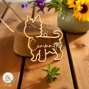 Personalized Dog Name Necklace for Women, Custom Pet Jewelry, Stainless Steel Dog Pendant Necklace, Pet Memorial Gift, Dog Lover Gift