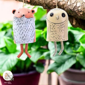 Resin Cute Pet Wind Chimes, Animal Garden Decoration, Garden Hanging Ornament, Cute Animal Wind Chimes, Perfect Gift