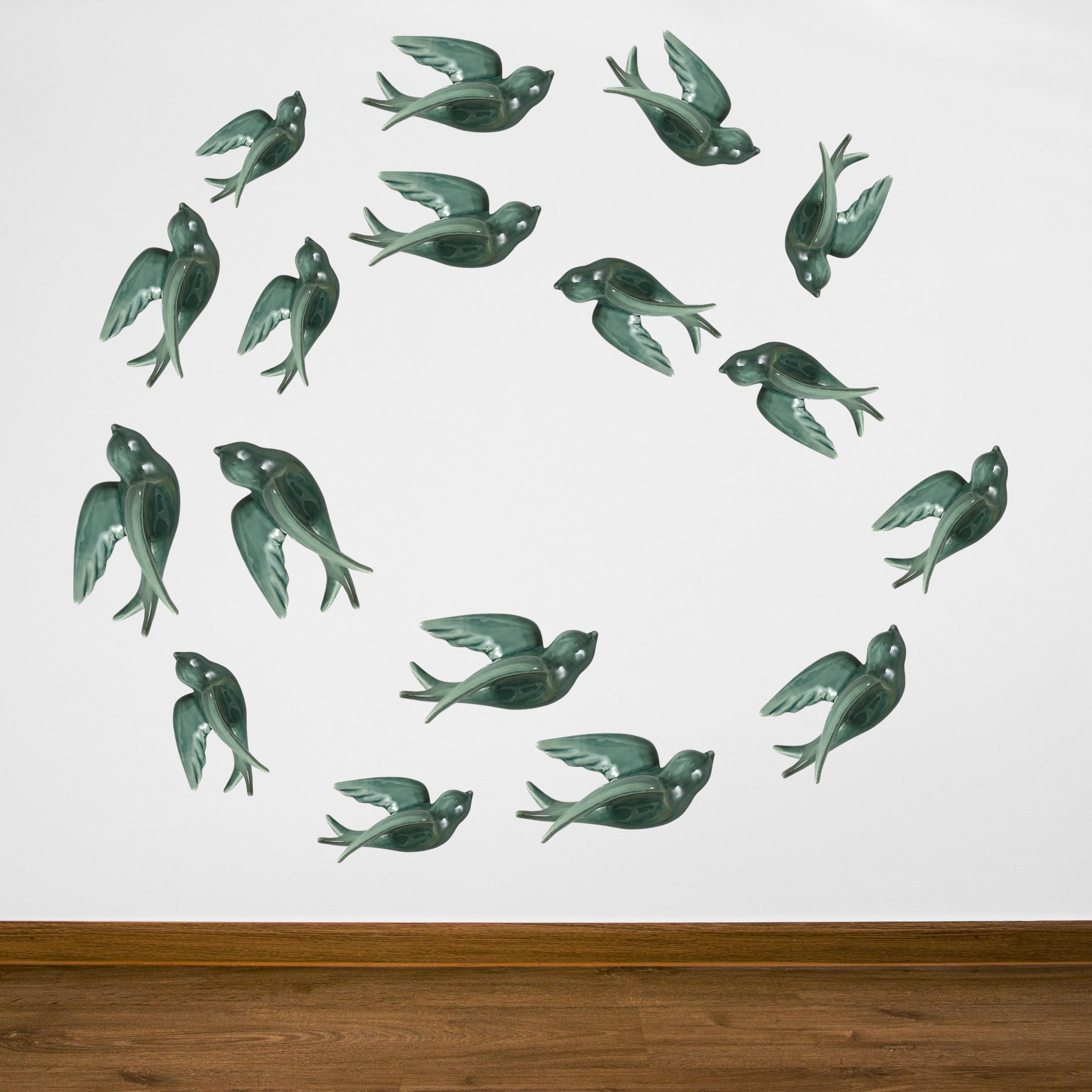 Nordic Ceramic Bird Wall Decor – 3D Sculpture, Modern Home Art - Etsy