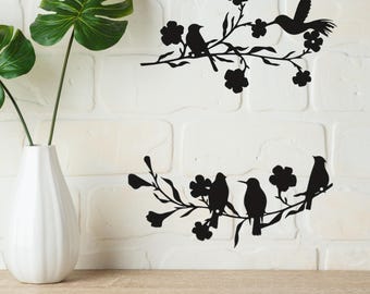 Metal Bird Wall Art, Modern Home Sculpture, Bird Lover Gift