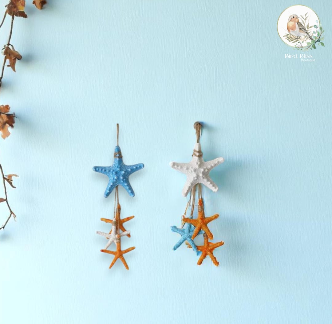 Wooden Starfish Hanging Decor: Nautical Coastal Wall Art - Etsy