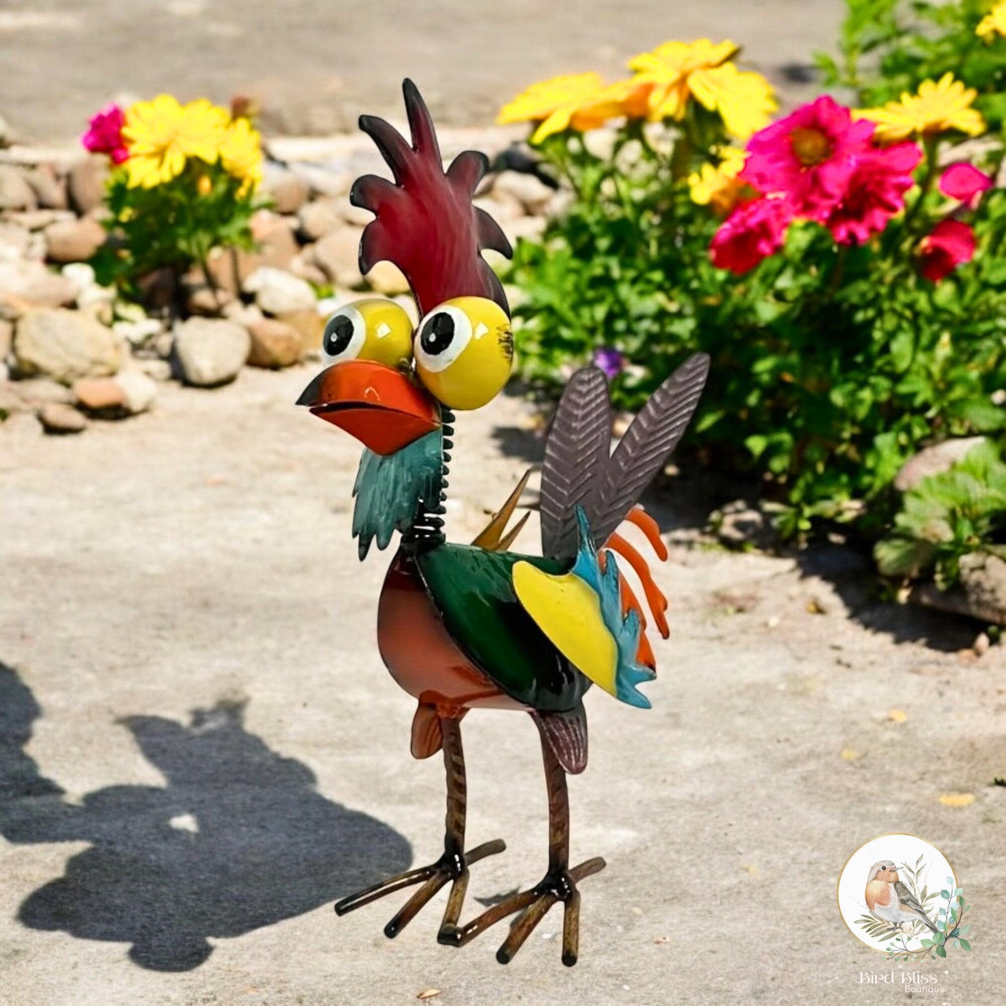 Décoration De Coq En Métal, Animaux En Métal Cour Art Pelouse