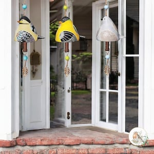 Bird Wind Bell Hanging Ornament, Colorful Bird Wind Chime for Garden, Decorative Hanging Bell for Patio or Balcony, Bird Bell Wind Chime