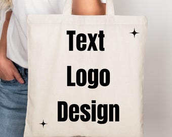 Custom Tote Bags With Your Logo, wholesale Custom Promotional Bags, Photo or Text Print, Bulk Personalised Bag, 40x43 cm, Multi Colour Print