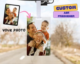 Custom Photo Air Freshener for Car or Home – Choose Your Scent | Personalised Gift for Friends, Family & Couples