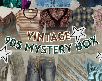 Vintage 90s Mystery Box | Thrifted Y2K & Retro Style Bundle | Personalized Aesthetic Clothing Box | Curated Vintage Wardrobe Gift